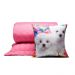 Kit Colcha Solteiro Julie Pink Casaborda 4 peças