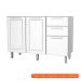 [OUTLET] Balcão de Cozinha Play 3 PT 2 GV Branco