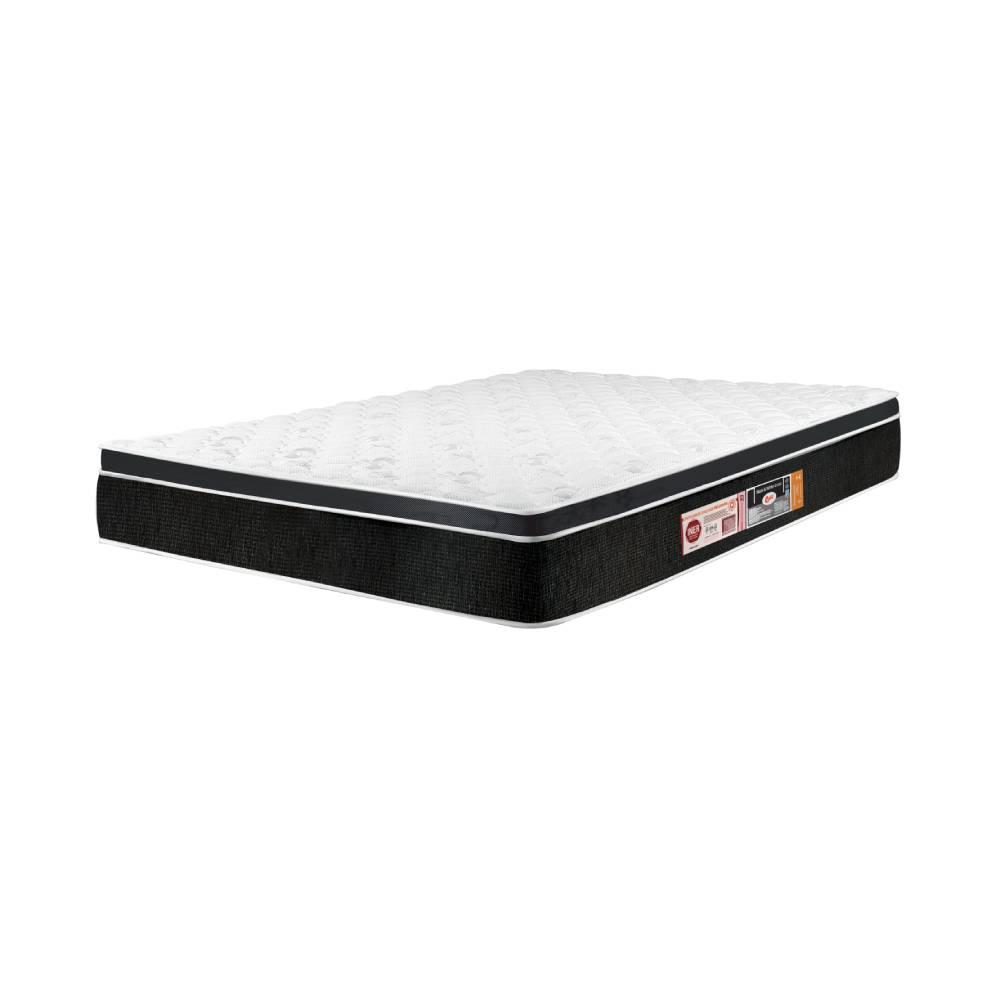 Colchão Casal Castor Black White One Face D33 (23x138x188) Branco e Preto -97357