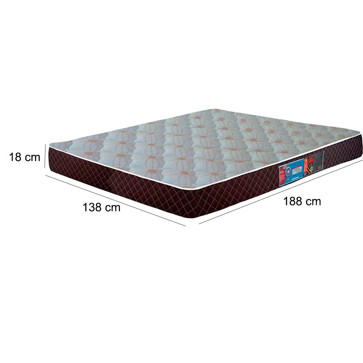 Colchão Casal Espuma D28 138x188x18 cm Sleep Max Castor