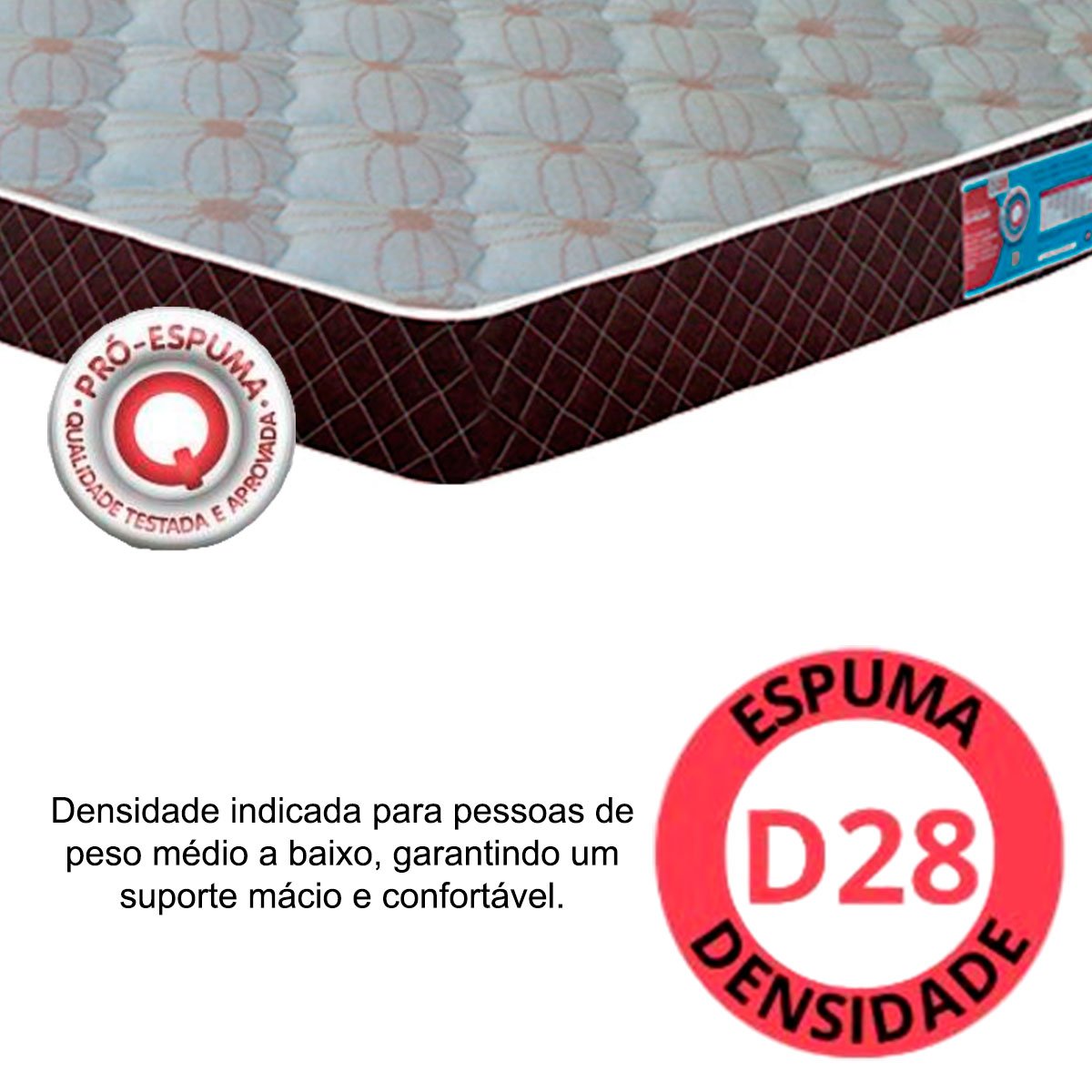Colchão Casal Espuma D28 138x188x18 cm Sleep Max Castor