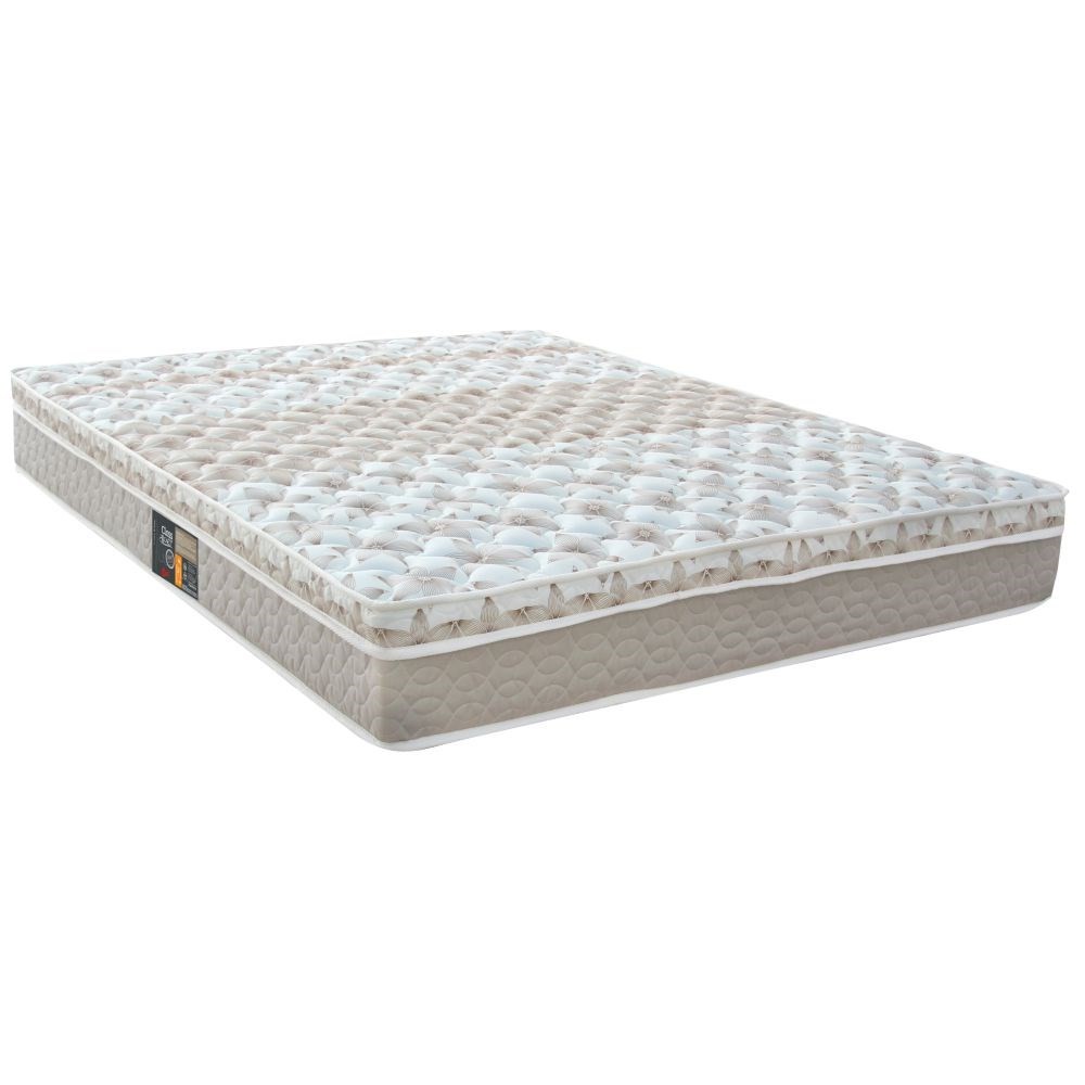 Colchão Casal King Mola Class Pocket Euro 193x203x25cm Branco/Bege - Castor