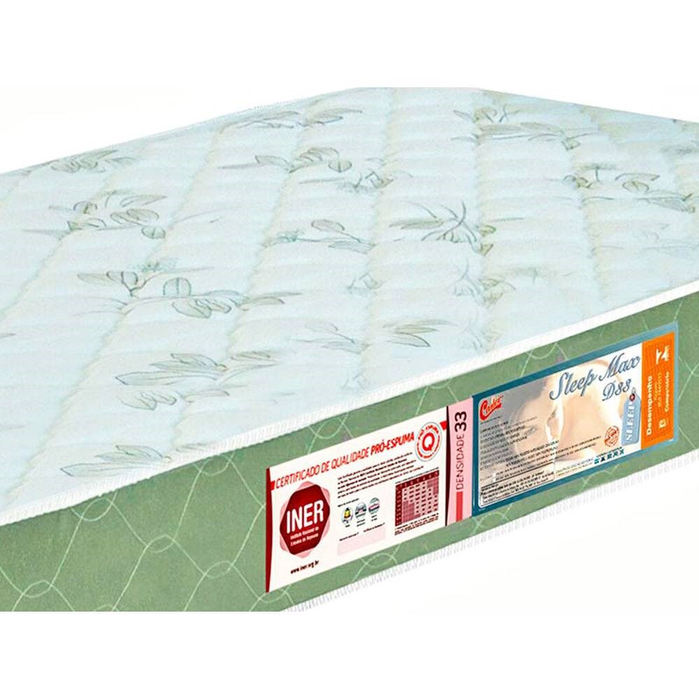 Colchão Casal King Sleep Max Espuma D33 180x200x15cm Branco/Verde - Castor