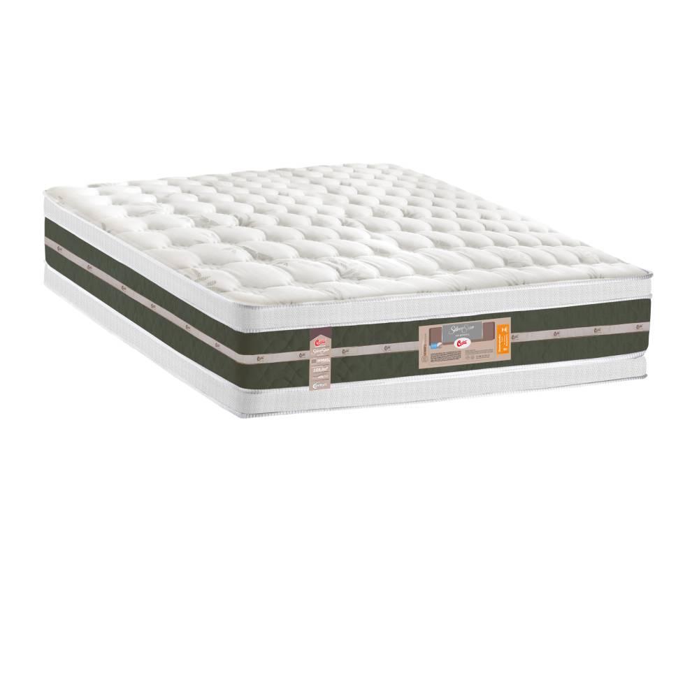Colchão Queen Castor Silver Star Double Face Molas Bonnel (34x158x198) Branco -3570