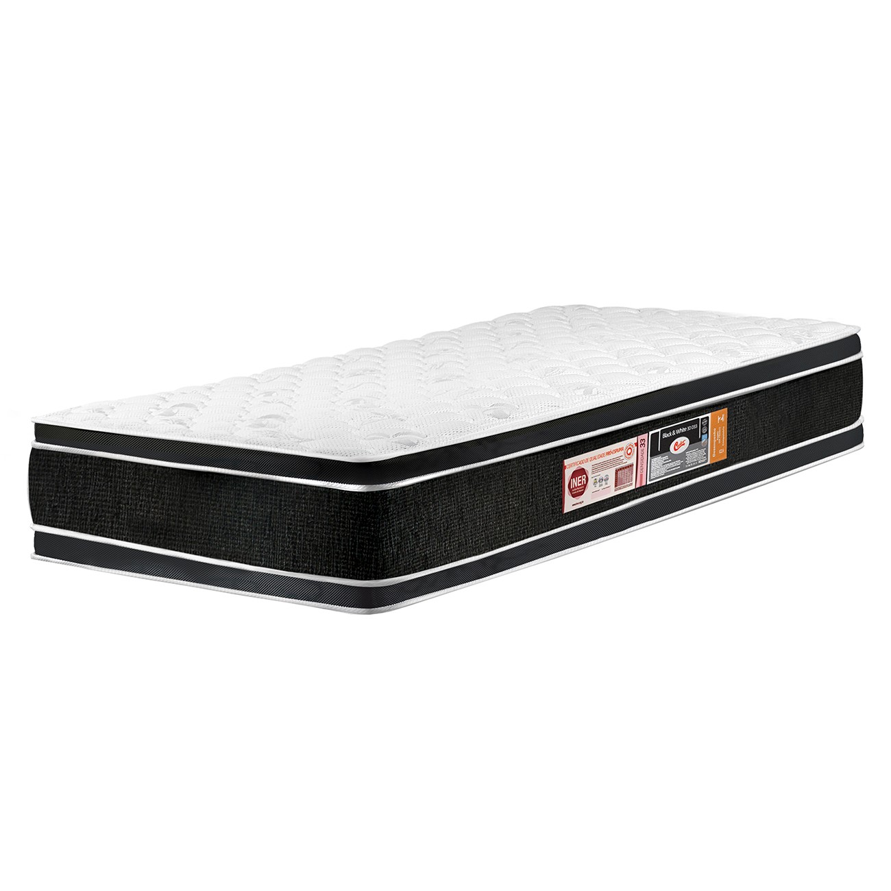 Colchão Solteiro Double Face Black &amp; White Air D33 88x188x27cm - Castor