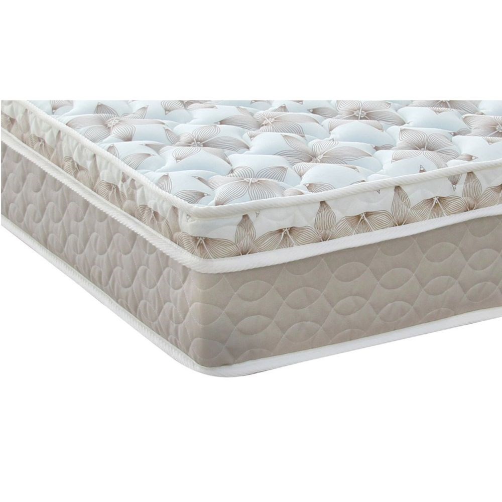 Colchão Solteiro Mola Class Pocket Euro 88x188x25cm Branco/Bege - Castor