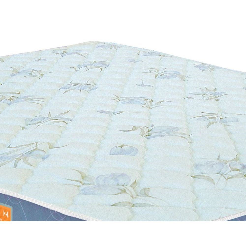 Colchão Solteiro Sleep Max Espuma D45 100x200x15cm Branco/Azul - Castor