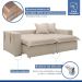 Sofá Cama Retrátil e Reclinável Arizona Boucle Bege 2,20M