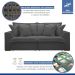 Sofá Cama Retrátil e Reclinável Arizona Boucle Cinza 2,20M