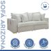 Sofá Cama Retrátil e Reclinável Arizona Boucle Gelo 2,40M