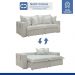 Sofá Cama Retrátil e Reclinável Arizona Boucle Gelo 2,40M