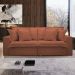 Sofá Cama Retrátil e Reclinável Arizona Boucle Terracota 2,40M