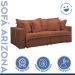 Sofá Cama Retrátil e Reclinável Arizona Boucle Terracota 2,40M