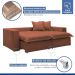 Sofá Cama Retrátil e Reclinável Arizona Boucle Terracota 2,40M