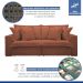 Sofá Cama Retrátil e Reclinável Arizona Boucle Terracota 2,40M
