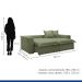 Sofá Cama Retrátil e Reclinável Arizona Boucle Verde 2,20M
