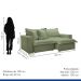 Sofá Cama Retrátil e Reclinável Arizona Boucle Verde 2,40M