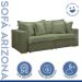 Sofá Cama Retrátil e Reclinável Arizona Boucle Verde 2,40M