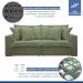 Sofá Cama Retrátil e Reclinável Arizona Boucle Verde 2,40M