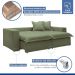 Sofá Cama Retrátil e Reclinável Arizona Boucle Verde 2,40M