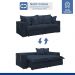Sofá Cama Retrátil e Reclinável Arizona Veludo Azul 2,20M
