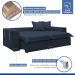 Sofá Cama Retrátil e Reclinável Arizona Veludo Azul 2,20M