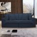 Sofá Cama Retrátil e Reclinável Arizona Veludo Azul 2,40M