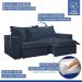 Sofá Cama Retrátil e Reclinável Arizona Veludo Azul 2,40M