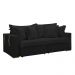 Sofá Cama Retrátil e Reclinável Arizona Veludo Preto 2,40M