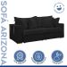 Sofá Cama Retrátil e Reclinável Arizona Veludo Preto 2,40M