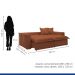 Sofá Cama Retrátil e Reclinável Arizona Veludo Terracota 2,40M