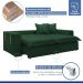 Sofá Cama Retrátil e Reclinável Arizona Veludo Verde 2,20M