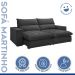 Sofá Retrátil e Reclinável Martinho Boucle Cinza 2,30M