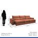 Sofá Retrátil e Reclinável Martinho Boucle Terracota 4,10M