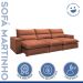 Sofá Retrátil e Reclinável Martinho Boucle Terracota 4,10M