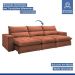 Sofá Retrátil e Reclinável Martinho Boucle Terracota 4,10M