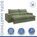 Sofá Retrátil e Reclinável Martinho Boucle Verde 2,10M