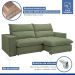 Sofá Retrátil e Reclinável Martinho Boucle Verde 2,30M