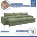 Sofá Retrátil e Reclinável Martinho Boucle Verde 4,10M