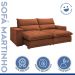 Sofá Retrátil e Reclinável Martinho Veludo Terracota 2,30M
