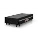 Base Cama Box de Solteiro Preta Com Colchão Auxiliar Espuma D28 Preto Acoplado Rodízios Rodinhas - 88x188x52