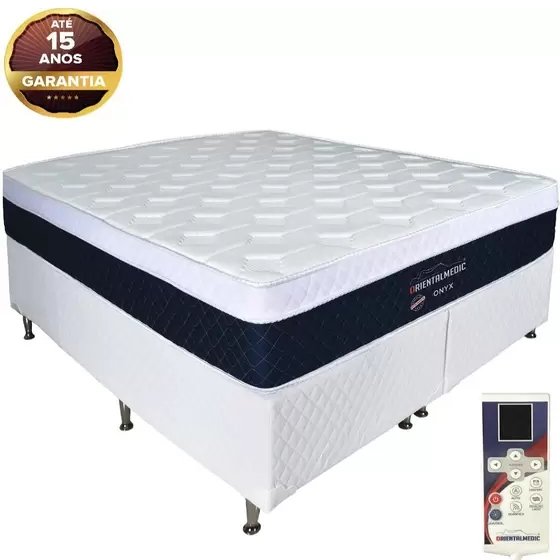 Colchão Magnético Quântico Queen Size Original Completo com Massagem Infravermelho Cromoterapia Onix