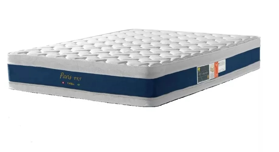 Conjunto Colchão Casal De Molas Pocket Ensacada Dupla Face Luxuoso Prs Com Cama Base Box