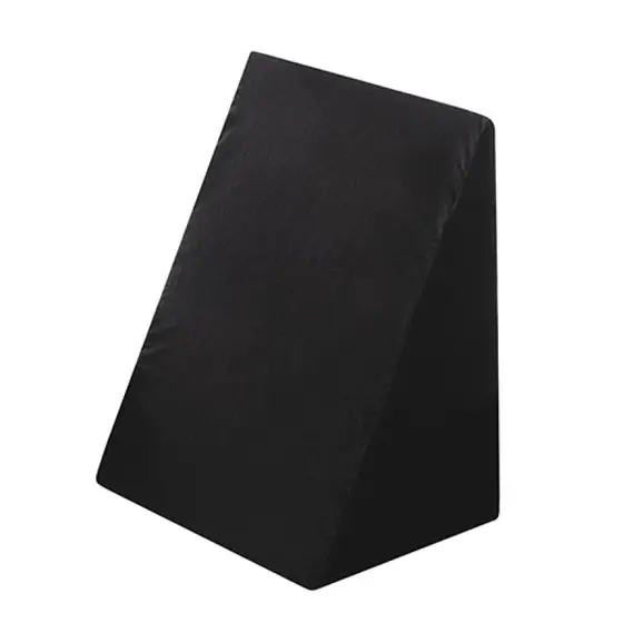 Encosto Triangular Preto Travesseiro  Ortopédico Pós Cirúrgico Com Capa Tr