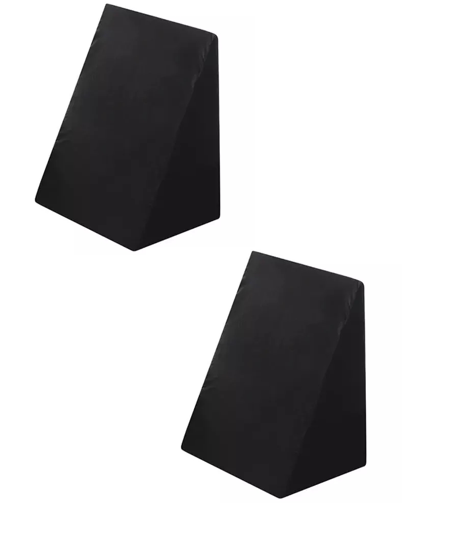 Kit 2 Travesseiros Encosto Triangular Preto Ortopédico Pós Cirúrgico Com Capa Ideal para Leitura, Amamentação, Descanso Tr