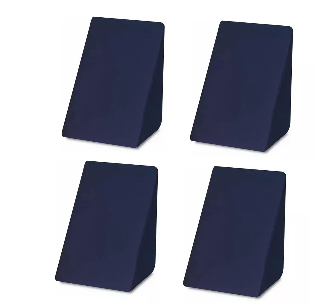 Kit 4 Travesseiros Encosto Triangular Ortopédico Pós Cirúrgico Com Capa Ideal para Leitura, Amamentação, Descanso Tr