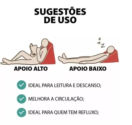 Travesseiro Encosto Triangular Ortopédico Pós Cirúrgico Com Capa Ideal para Leitura, Amamentação, Descanso Tr