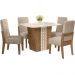 Conjunto Mesa Jantar MDF 110x84 cm 4 Cadeiras 110312 Cedro Gold Celmo