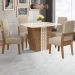 Conjunto Mesa Jantar MDF 110x84 cm 4 Cadeiras 110312 Cedro Gold Celmo