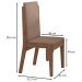 Conjunto Mesa Jantar MDF 156x84 cm 6 Cadeiras 1101220 Amendoa Celmo